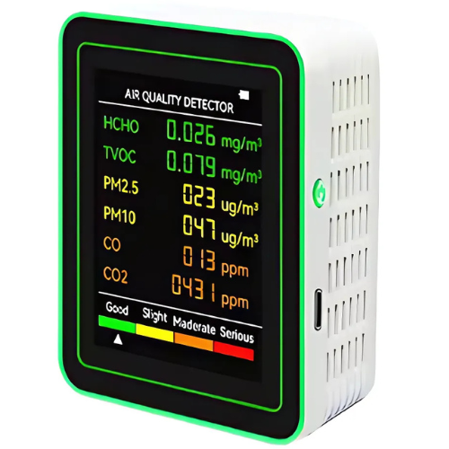 Safewill 6 in 1 WiFi Air Quality Monitor with PM2.5 CO2 & HCHO - Amuse Tech Solutions