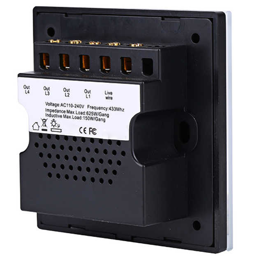 Glass Light Switch with 10A Capacity and 1000W Load Support - Amuse Tech Solutions - Image 2